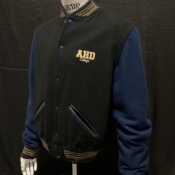 Vintage AHD College Wool Varsity Jacket by Hatchers Sportswear - Picture 3 of 7